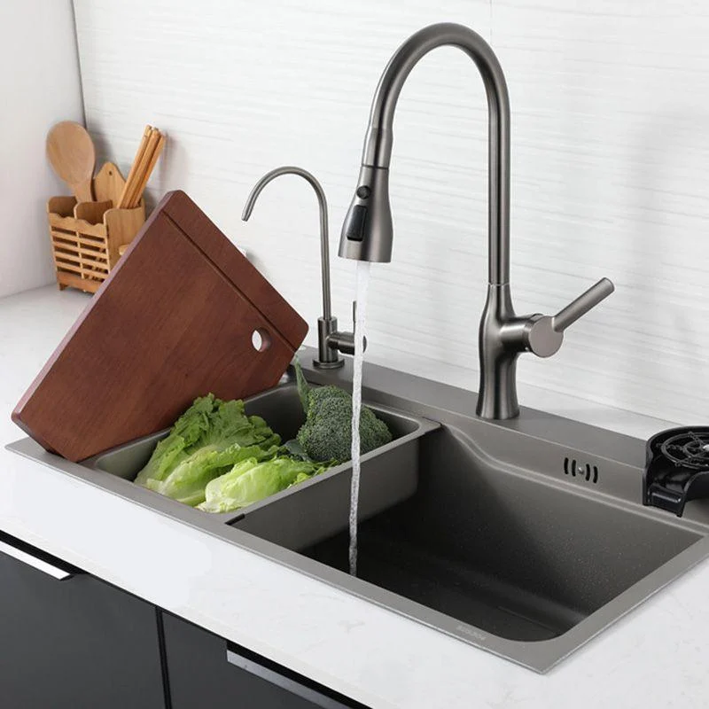 Stainless Steel Kitchen Sink Rectangle Shape Kitchen Sink with Single Bowl -Bathlova