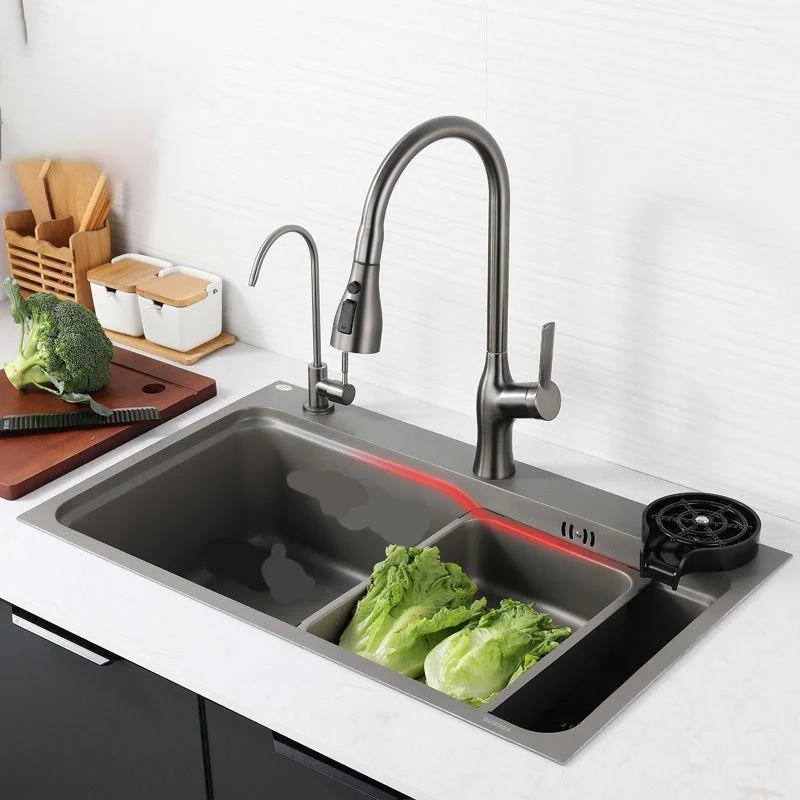 Stainless Steel Kitchen Sink Rectangle Shape Kitchen Sink with Single Bowl -Bathlova