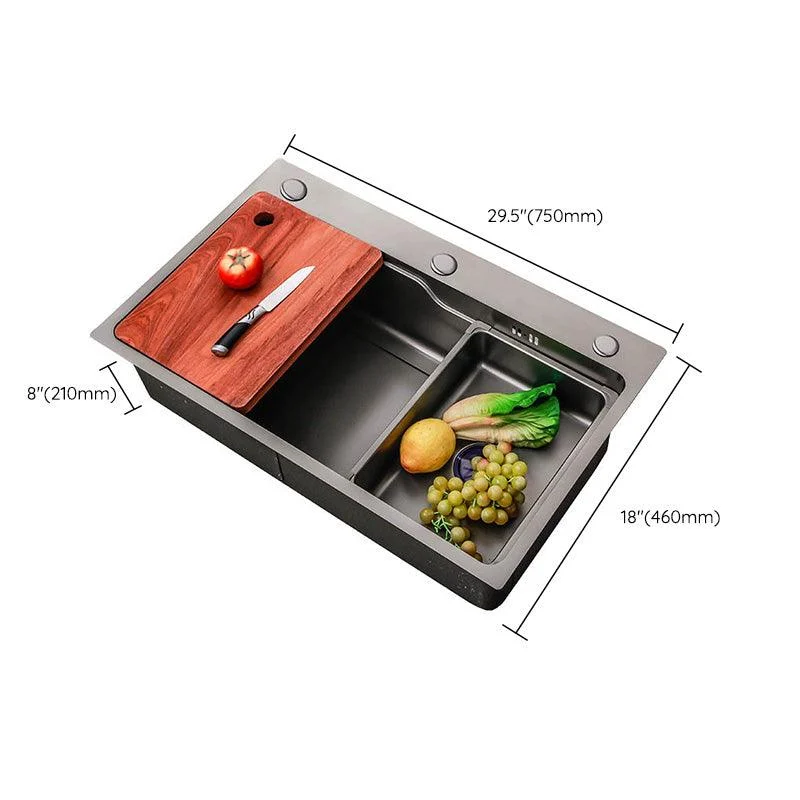 Stainless Steel Kitchen Sink Rectangle Shape Kitchen Sink with Single Bowl -Bathlova