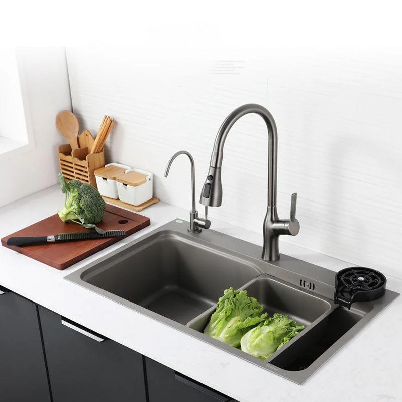 Stainless Steel Kitchen Sink Rectangle Shape Kitchen Sink with Single Bowl -Bathlova