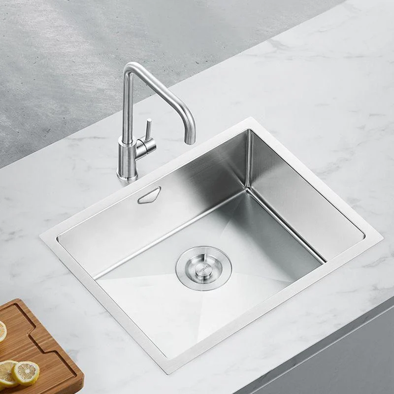 Stainless Steel Kitchen Sink Rectangular Shape Kitchen Sink with 1-Bowl -Bathlova