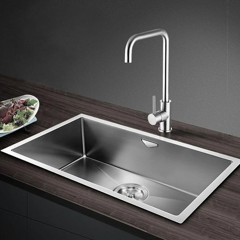 Stainless Steel Kitchen Sink Rectangular Shape Kitchen Sink with 1-Bowl -Bathlova