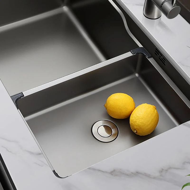 Stainless Steel Kitchen Sink Single Basin Kitchen Sink with Cutting-Board -Bathlova