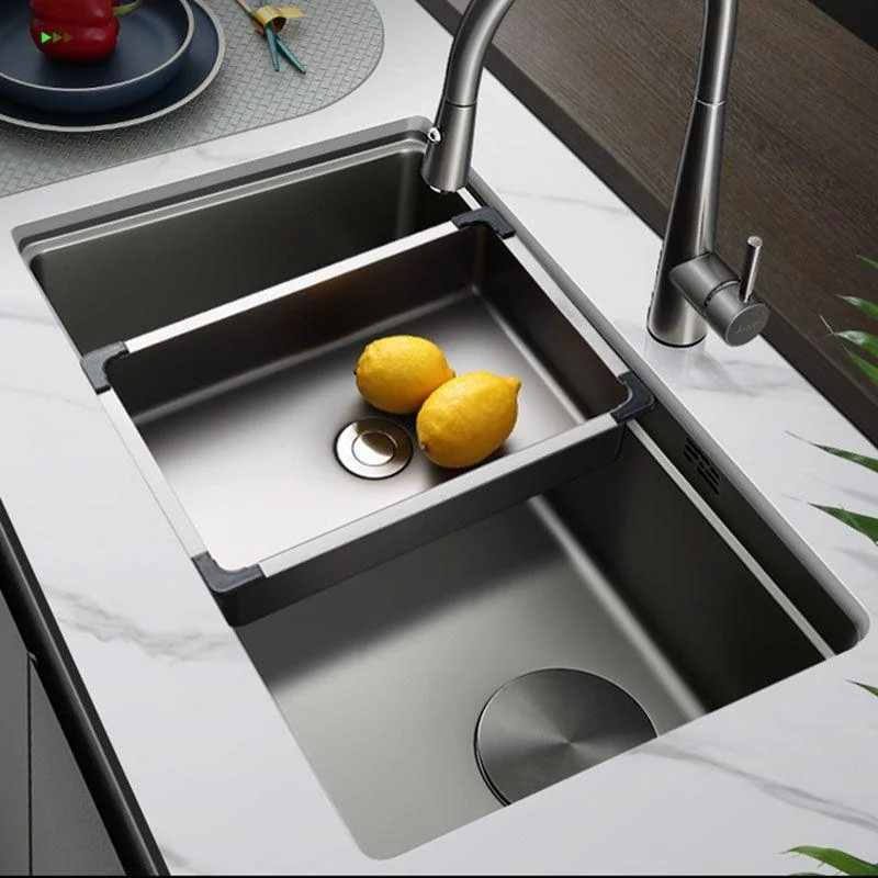 Stainless Steel Kitchen Sink Single Basin Kitchen Sink with Cutting-Board -Bathlova