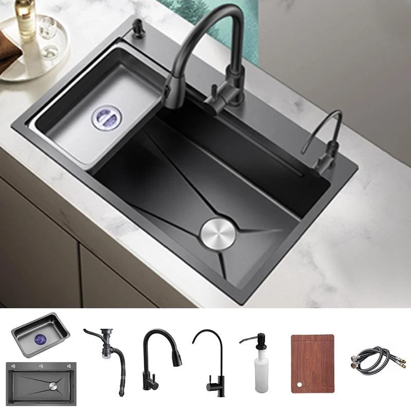 Stainless Steel Kitchen Sink Single Bowl Drop-In Kitchen Sink -Bathlova