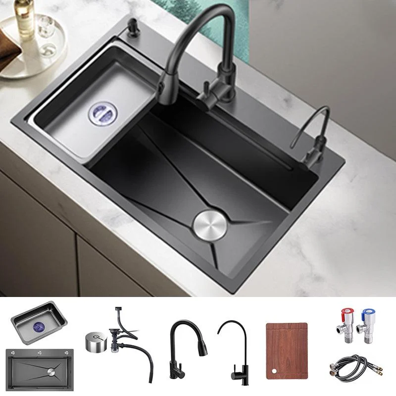 Stainless Steel Kitchen Sink Single Bowl Drop-In Kitchen Sink -Bathlova