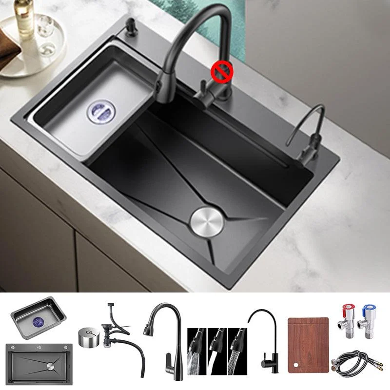 Stainless Steel Kitchen Sink Single Bowl Drop-In Kitchen Sink -Bathlova