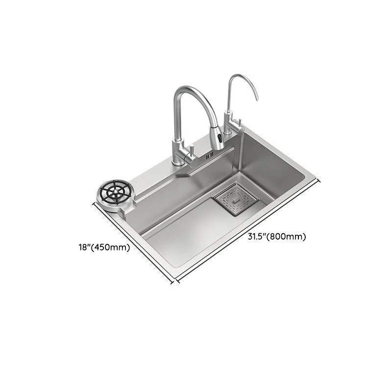 Stainless Steel Kitchen Sink Single Bowl Kitchen Sink with Tap Included -Bathlova