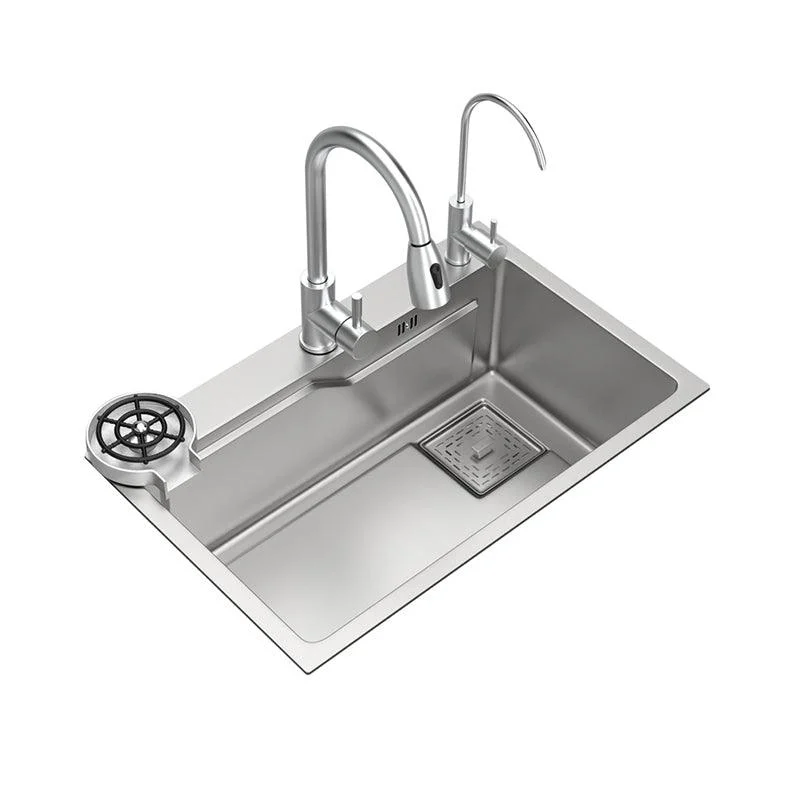 Stainless Steel Kitchen Sink Single Bowl Kitchen Sink with Tap Included -Bathlova