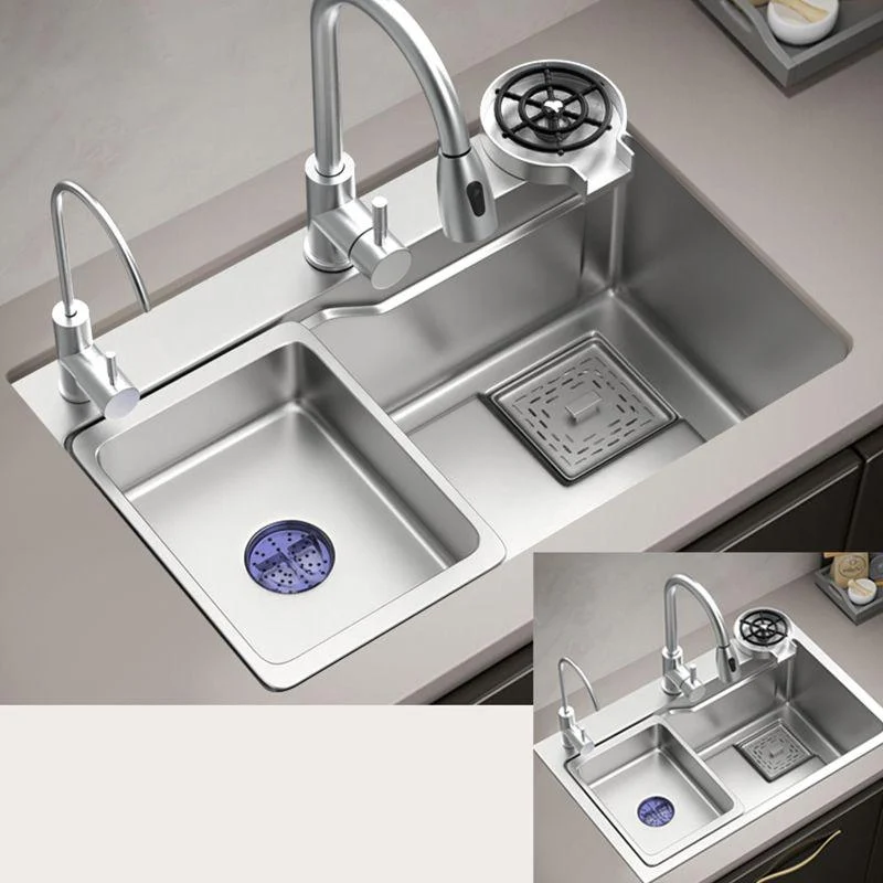 Stainless Steel Kitchen Sink Single Bowl Kitchen Sink with Tap Included -Bathlova