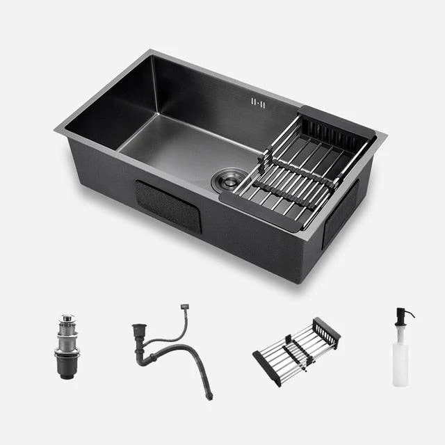 Stainless Steel Kitchen Sink Single Bowl Undermount Basin For Kitchen -Bathlova