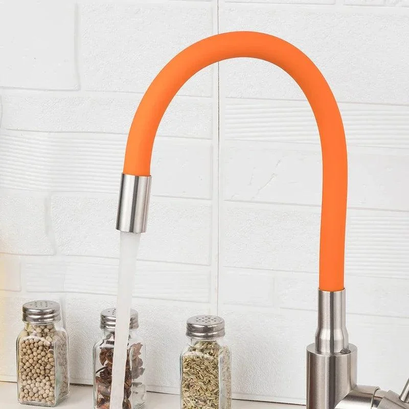 Stainless Steel Kitchen Sink Tap Colorful Hose Kitchen Sink Tap -Bathlova