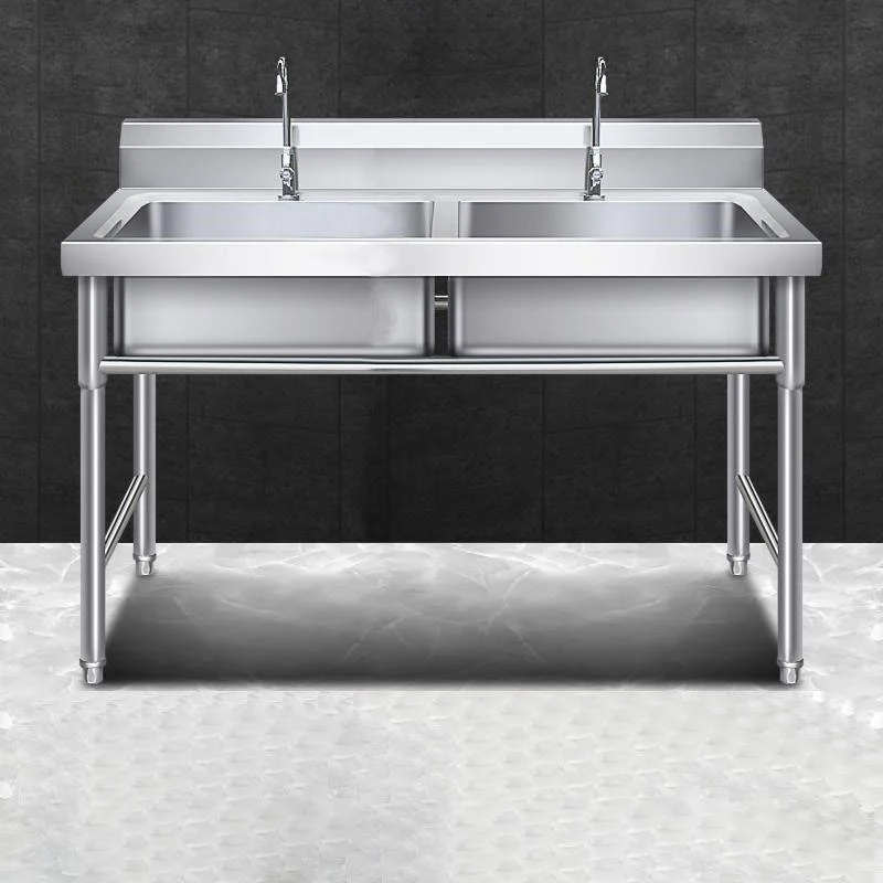 Stainless Steel Kitchen Sink Top Mounted Kitchen Sink with Tap -Bathlova