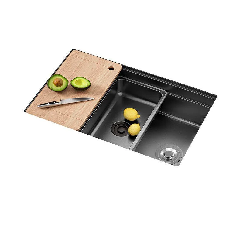 Stainless Steel Kitchen Sink Undermount 1-Bowl Kitchen Sink with Cutting-Board -Bathlova