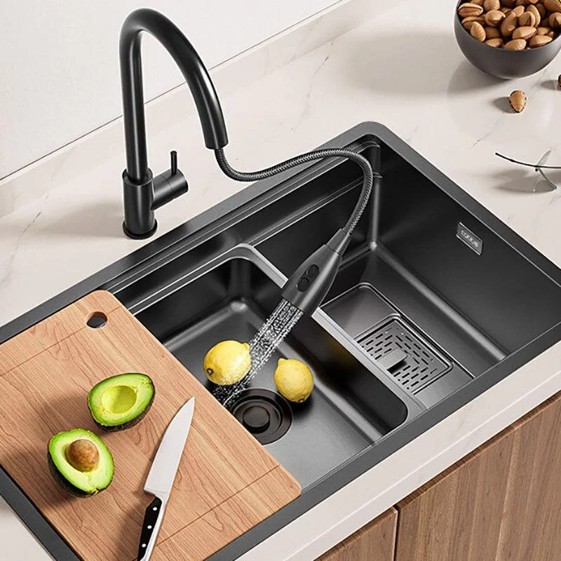 Stainless Steel Kitchen Sink Undermount 1-Bowl Kitchen Sink with Cutting-Board -Bathlova