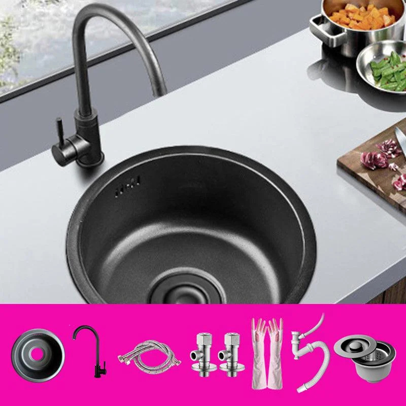 Stainless Steel Kitchen Sinks Modern Style Kitchen Sink with Single Bowl -Bathlova