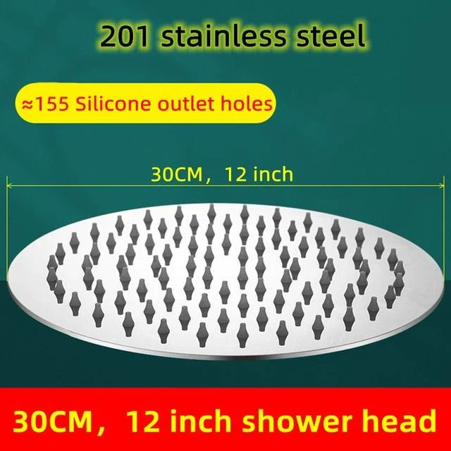 Stainless Steel Rainfall Water Saving High Pressure Bath Shower Head -Bathlova