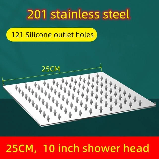 Stainless Steel Rainfall Water Saving High Pressure Bath Shower Head -Bathlova