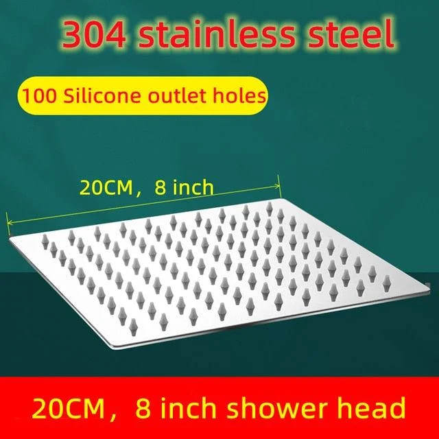 Stainless Steel Rainfall Water Saving High Pressure Bath Shower Head -Bathlova