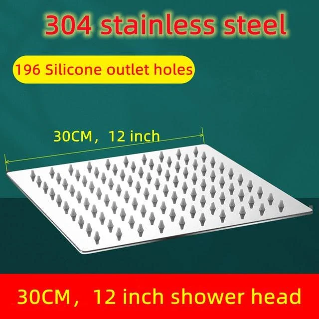 Stainless Steel Rainfall Water Saving High Pressure Bath Shower Head -Bathlova