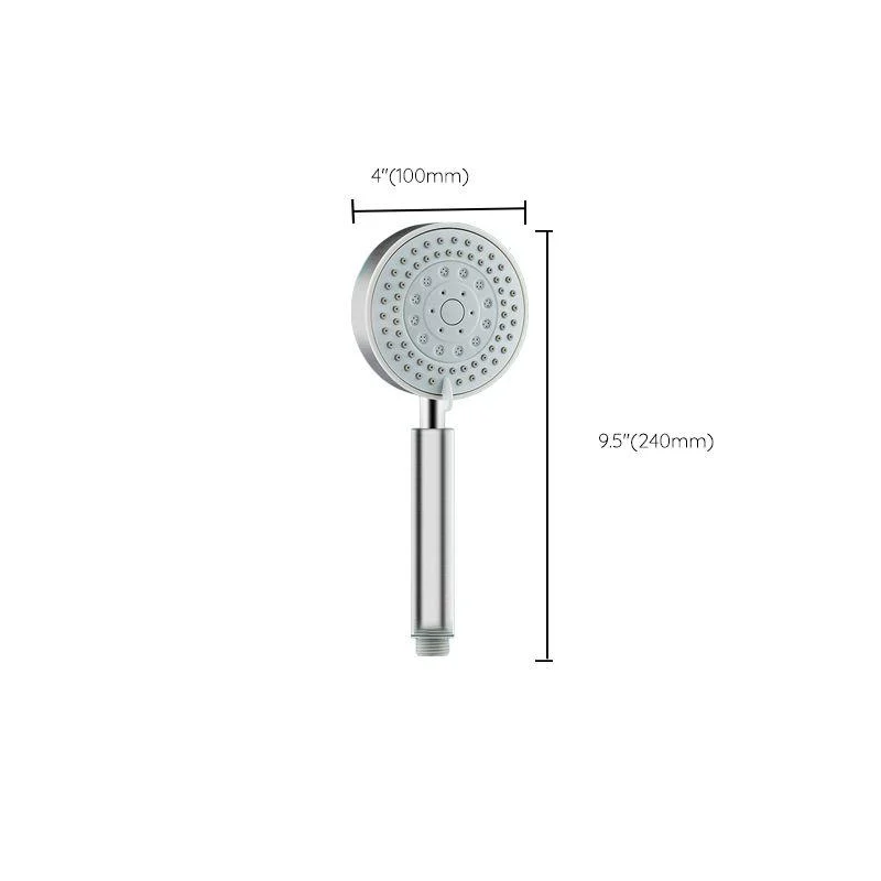 Stainless Steel Round Hand Shower Adjustable Spray Pattern Showerhead -Bathlova