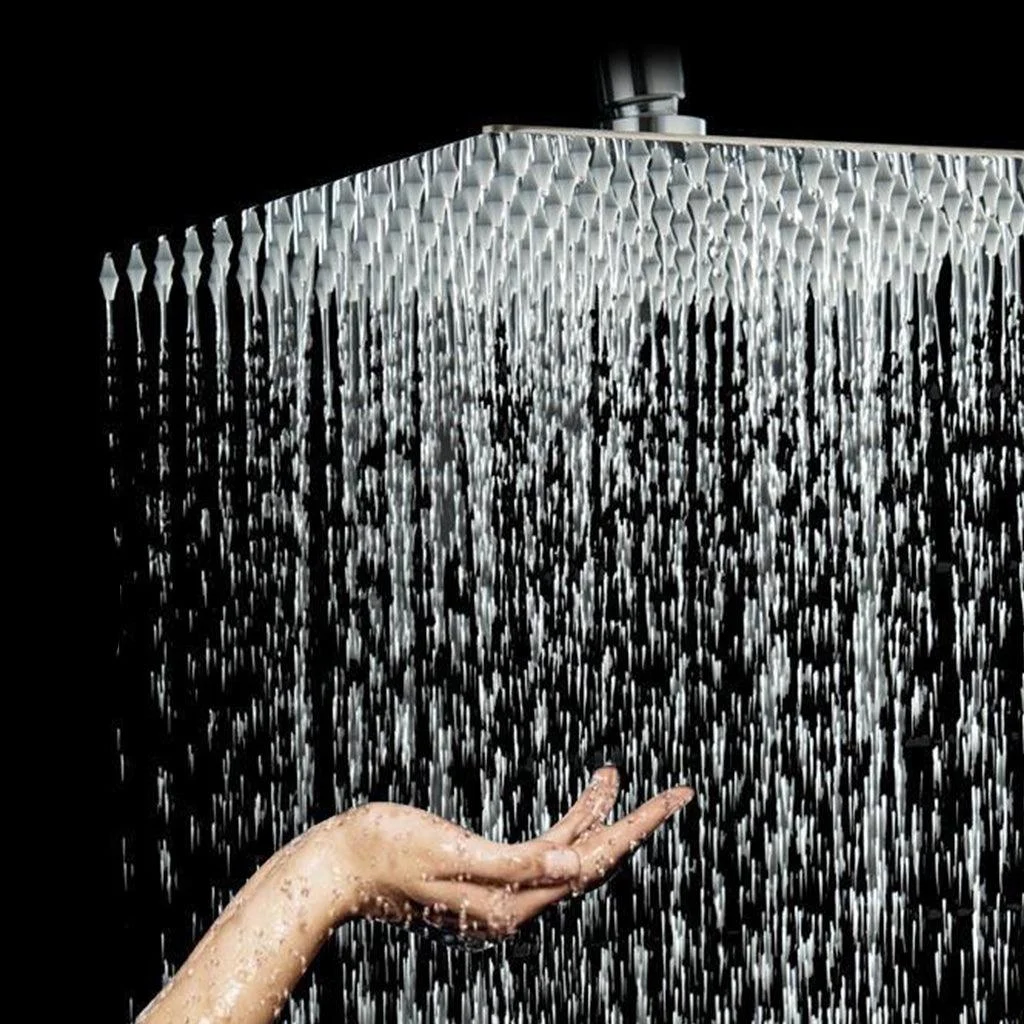 Stainless Steel Shower Head Combo Modern Fixed Shower Head for Bathroom -Bathlova