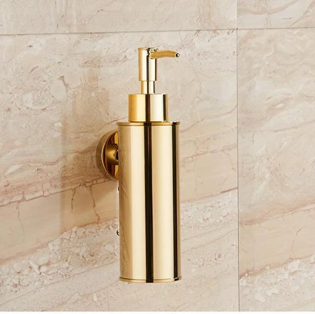 Stainless Steel Soap Dispenser Gold Bathroom Hand Liquid Dispenser -Bathlova