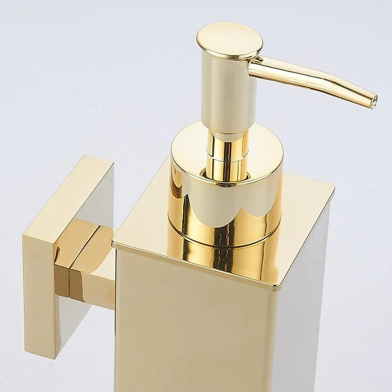 Stainless Steel Soap Dispenser Gold Bathroom Hand Liquid Dispenser -Bathlova