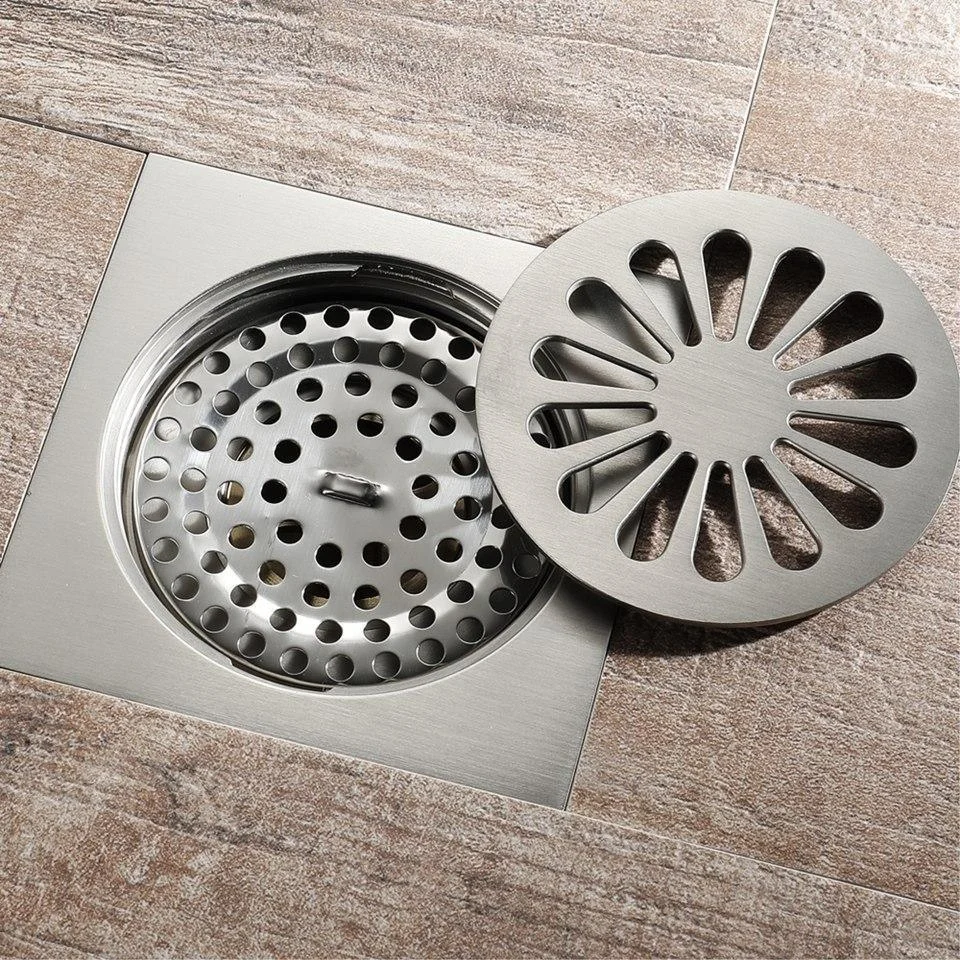 Stainless Steel Square Anti-odor Bathroom Floor Drain -Bathlova