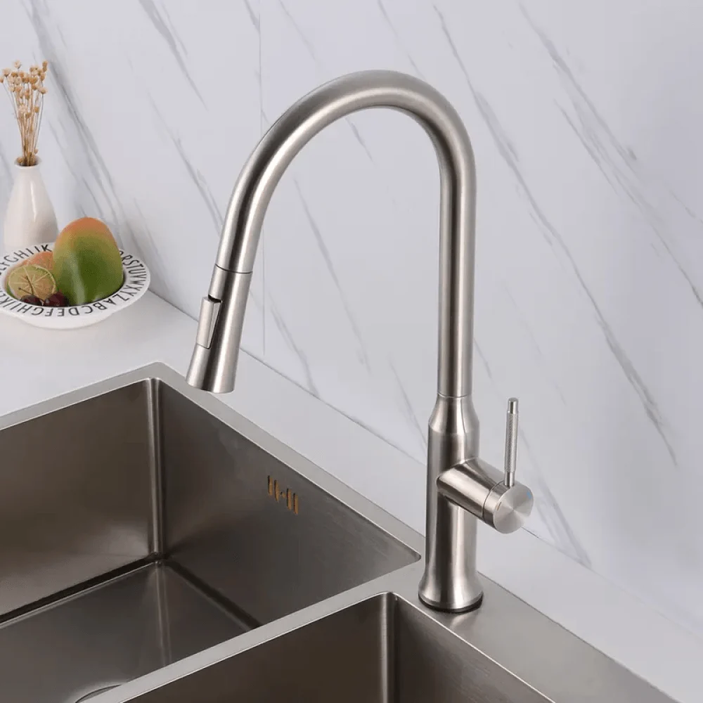 Stainless Steel Touch Kitchen Tap with Pull Down Sprayer -Bathlova