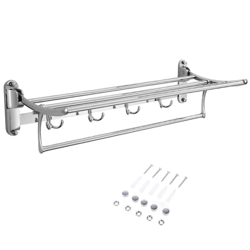 Stainless Steel Towel Rack Single Bar Bathroom Accessory -Bathlova