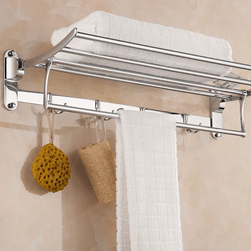 Stainless Steel Towel Rack Single Bar Bathroom Accessory -Bathlova