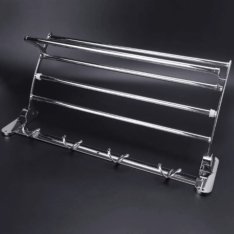 Stainless Steel Towel Rack Single Bar Bathroom Accessory -Bathlova