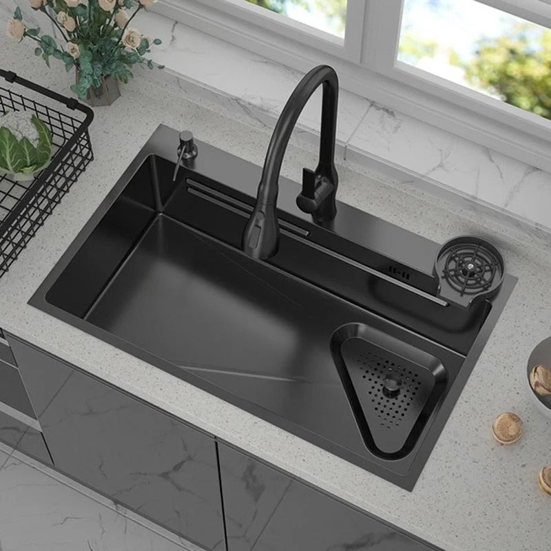 Stainless Steel Under The Counter Basin Sink With Kitchen Sink -Bathlova