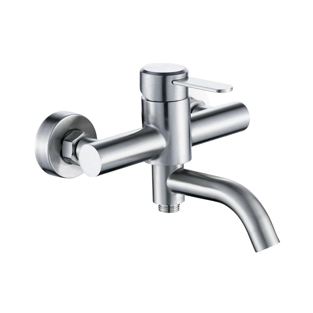 Stainless Steel Wall Mount Water Mixer Triple Valve Long Nozzle Tap -Bathlova