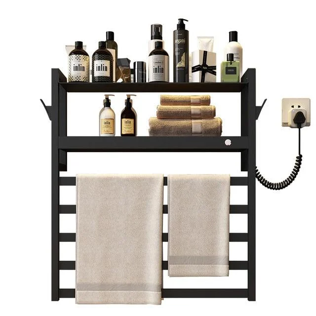 Stainless Steel Wall Mounted Electric Towel Warmer with Timer US Plug -Bathlova