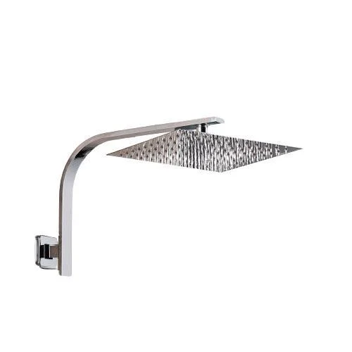 Stainless Steel Wall Mounted Shower Head and Holder Pipe In Chrome -Bathlova