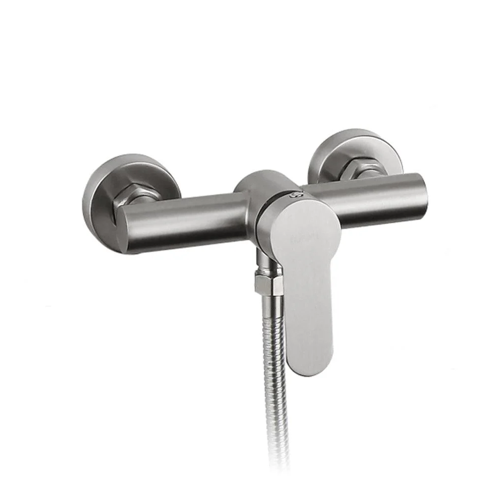 Stainless Steel Water Mixer Wall Mounted Metal Handle Shower Tap -Bathlova