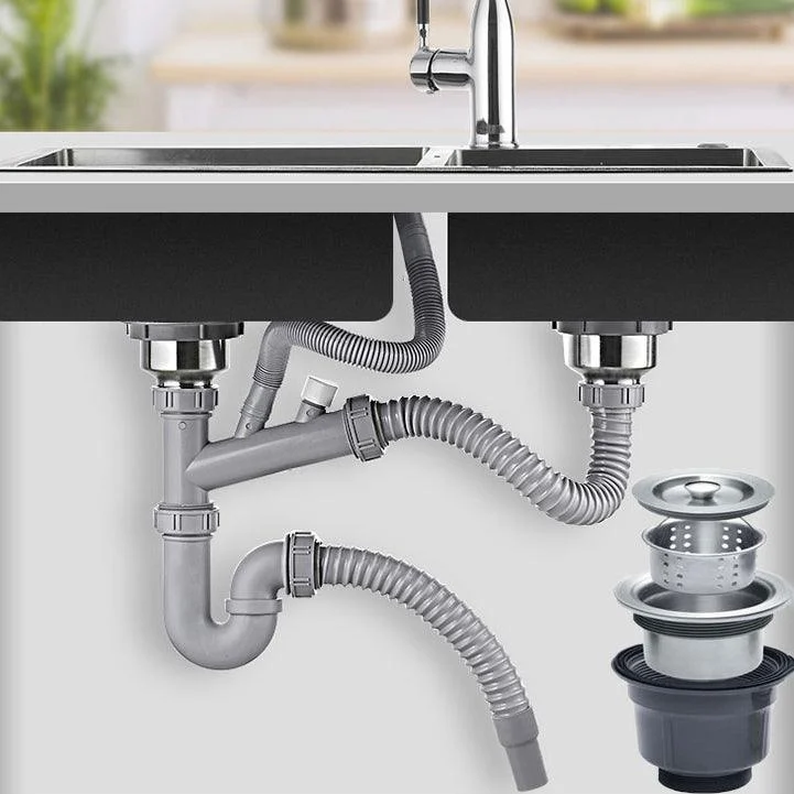 Stainless Steel Workstation Sink Dual Mount Modern Kitchen Bar Sink -Bathlova