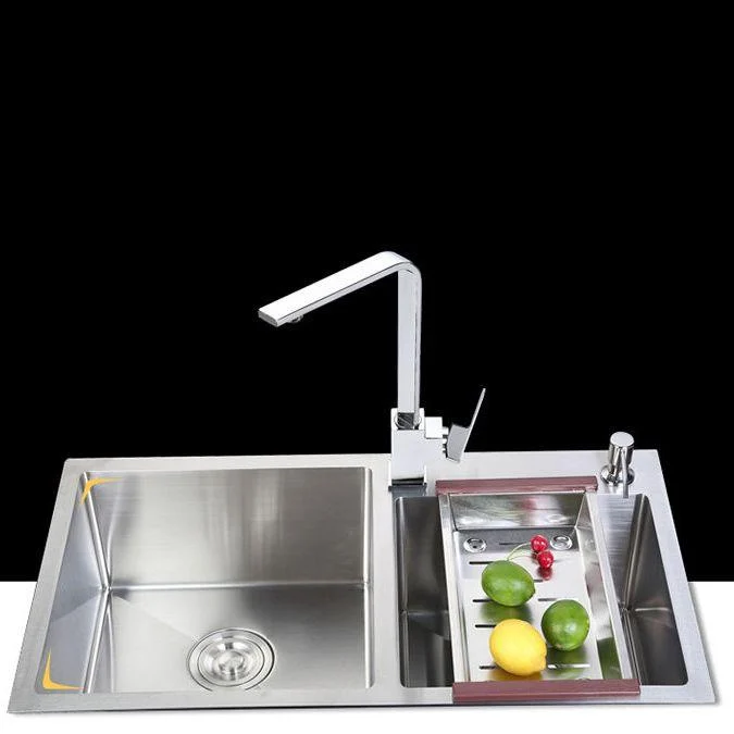 Stainless Steel Workstation Sink Dual Mount Modern Kitchen Bar Sink -Bathlova