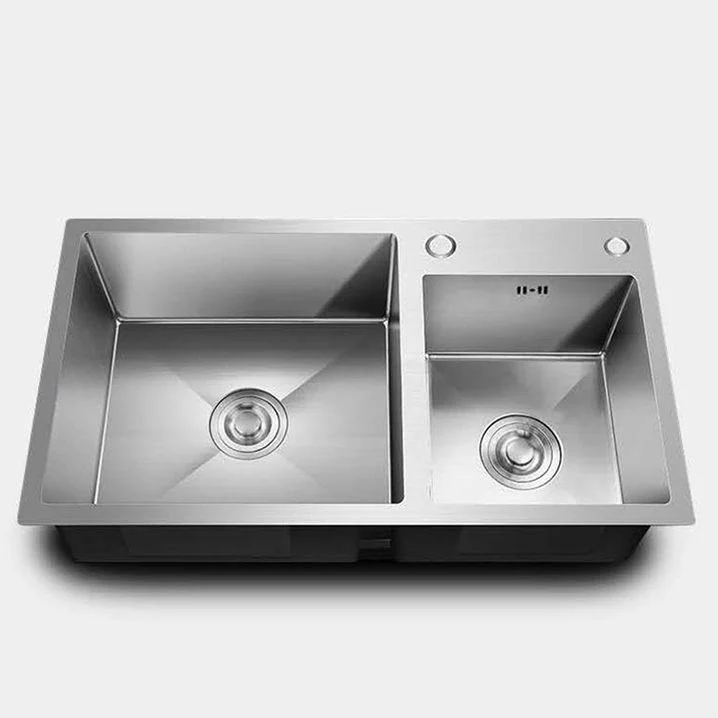 Stainless Steel Workstation Sink Dual Mount Modern Kitchen Bar Sink -Bathlova