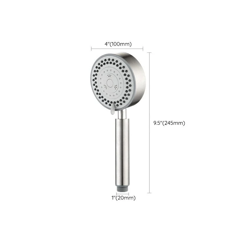 Standard Spray Shower Head Polished Nickel Round Hand Shower -Bathlova