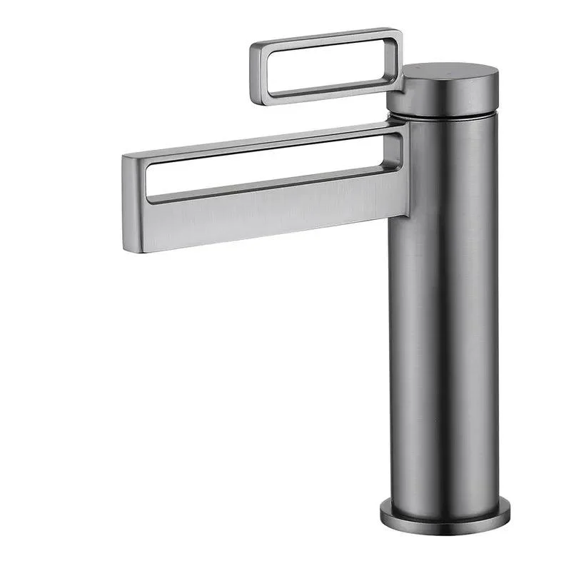 Straight Solid Brass Single-Handle Bathroom Tap -Bathlova