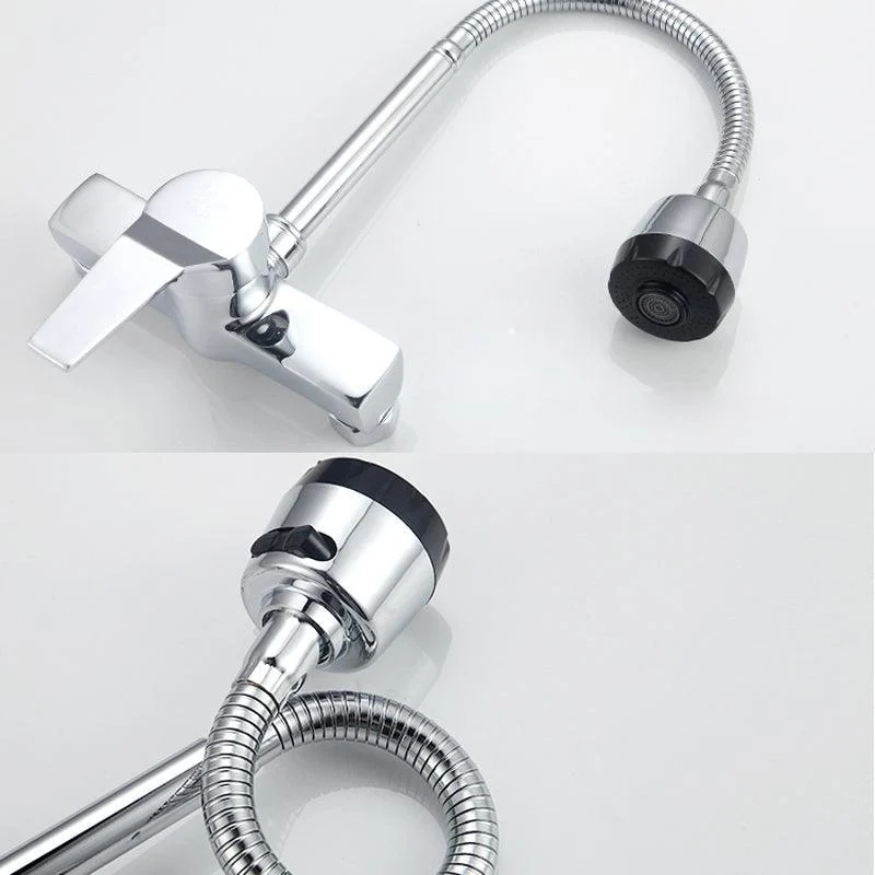 Stream Spray Bubbler Bathroom Kitchen Tap Wall Mounted Dual Hole -Bathlova