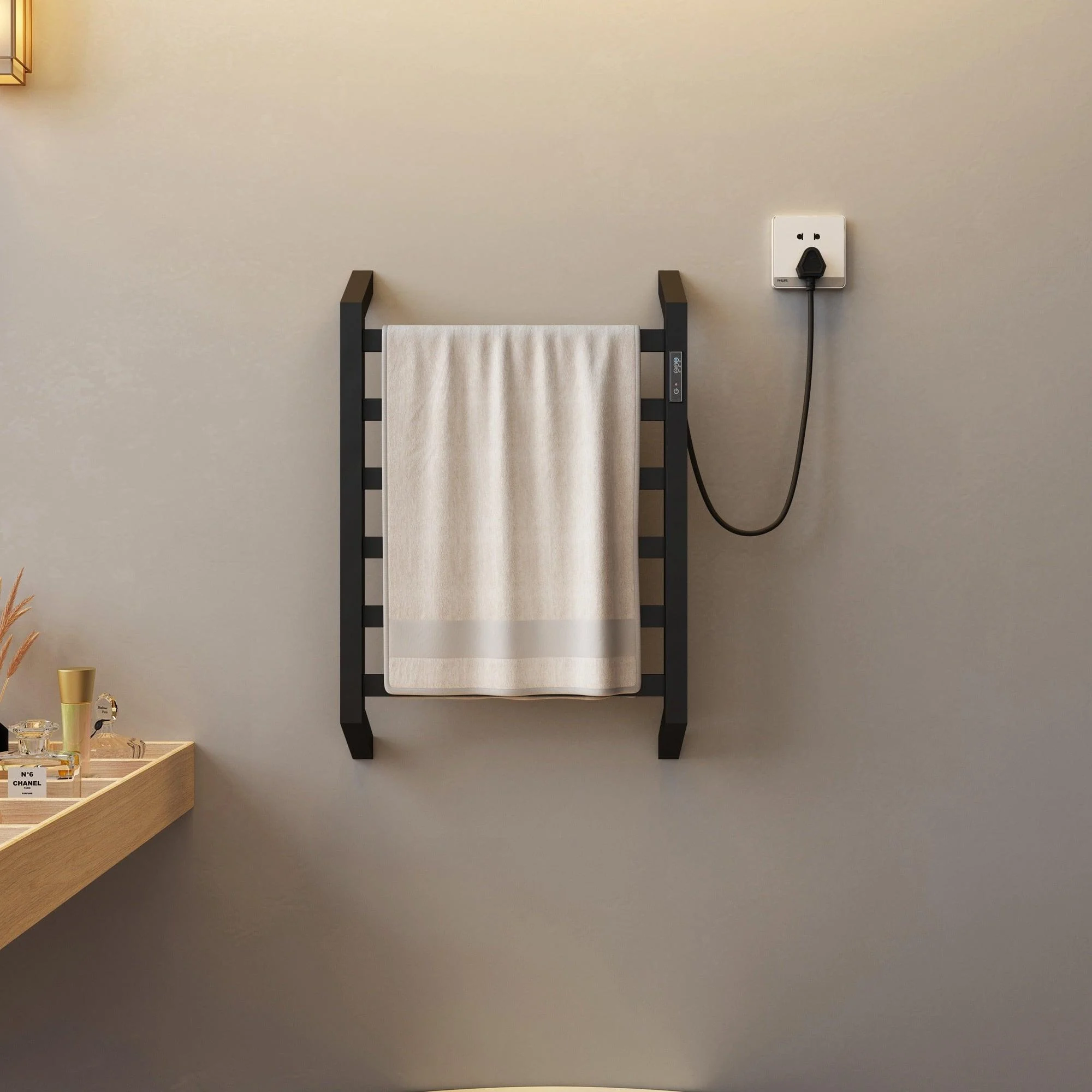 Stylish Heated Towel Rack for Bathroom Luxury Electric Towel Warmer -Bathlova