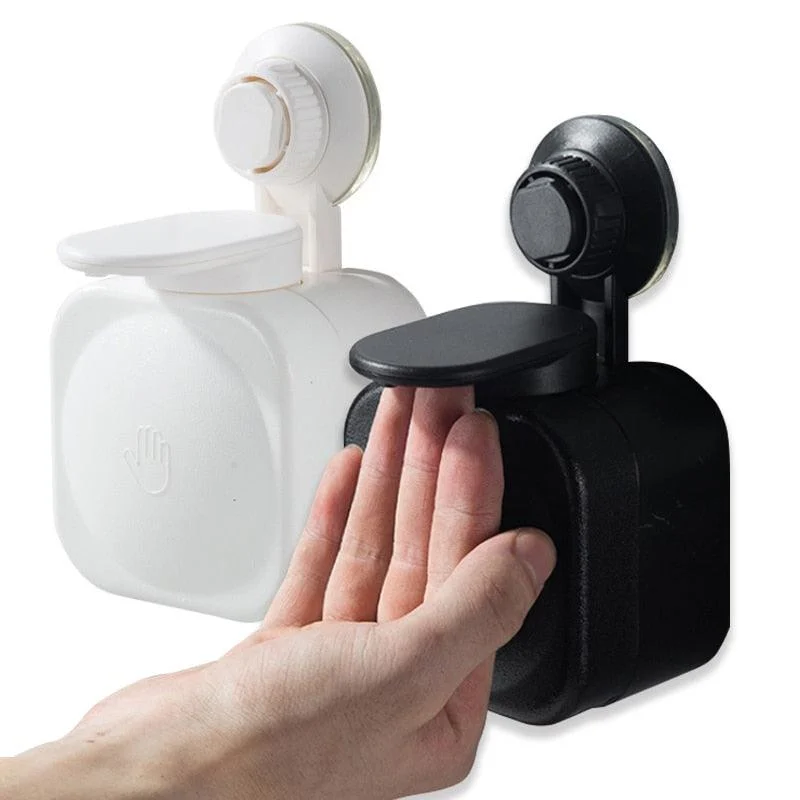 Suction Cup Liquid Soap Dispenser Hand Back Press Bottle for Bathroom -Bathlova