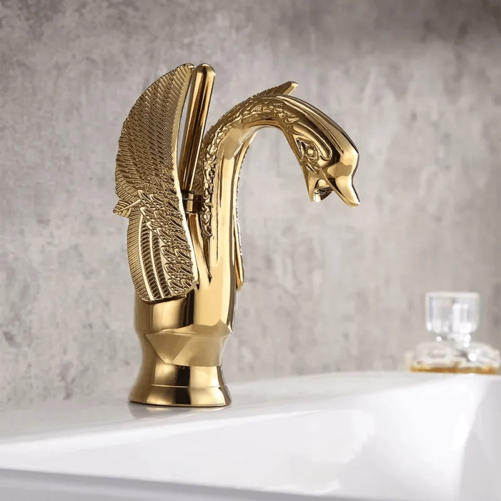 Swan Classic Style 1-Hole Bathroom Tap - Solid Brass -Bathlova