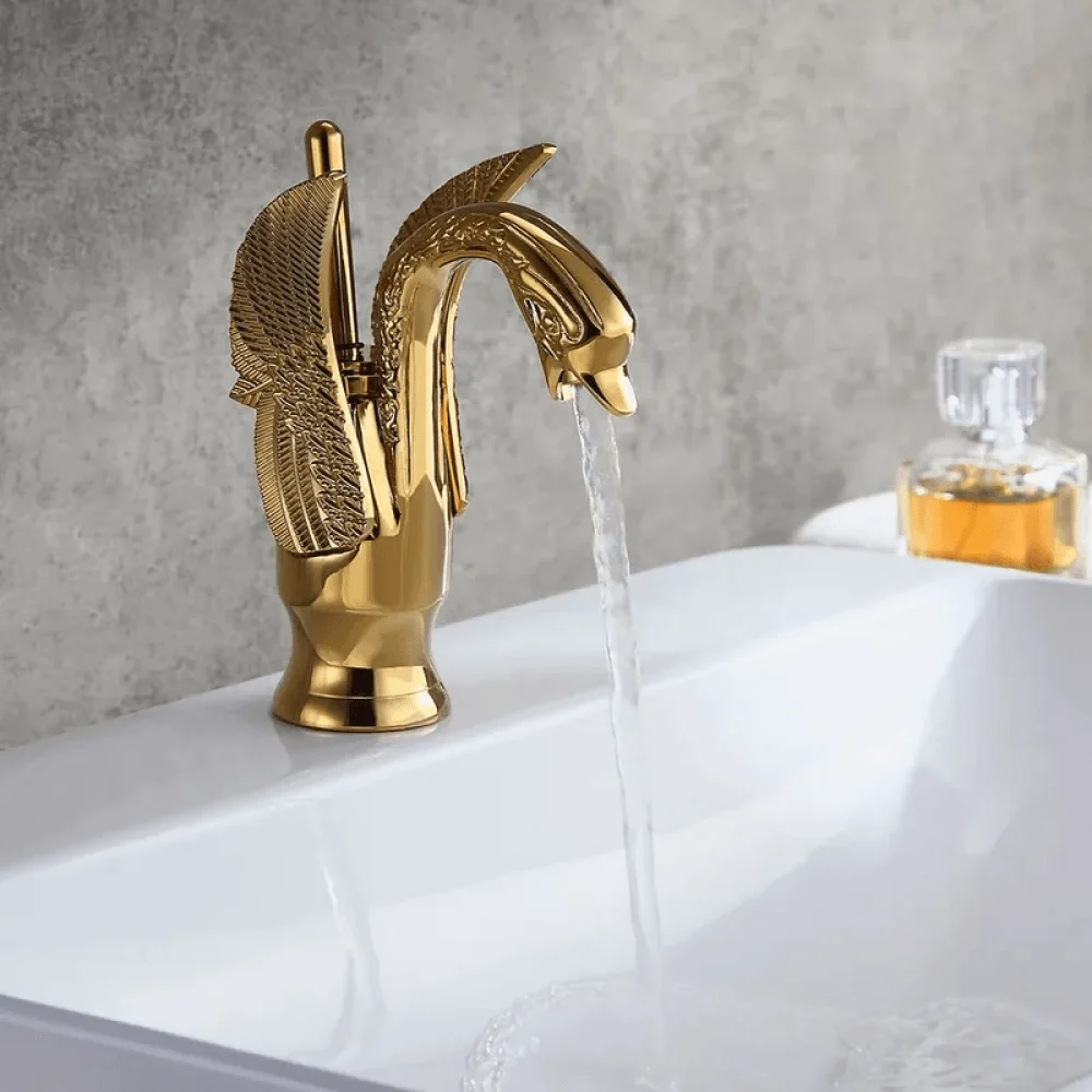 Swan Classic Style 1-Hole Bathroom Tap - Solid Brass -Bathlova