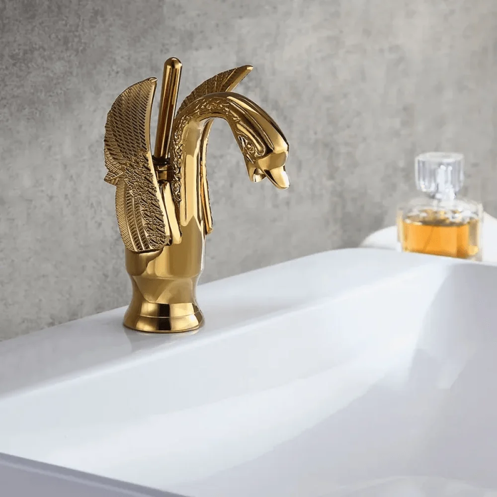 Swan Classic Style 1-Hole Bathroom Tap - Solid Brass -Bathlova