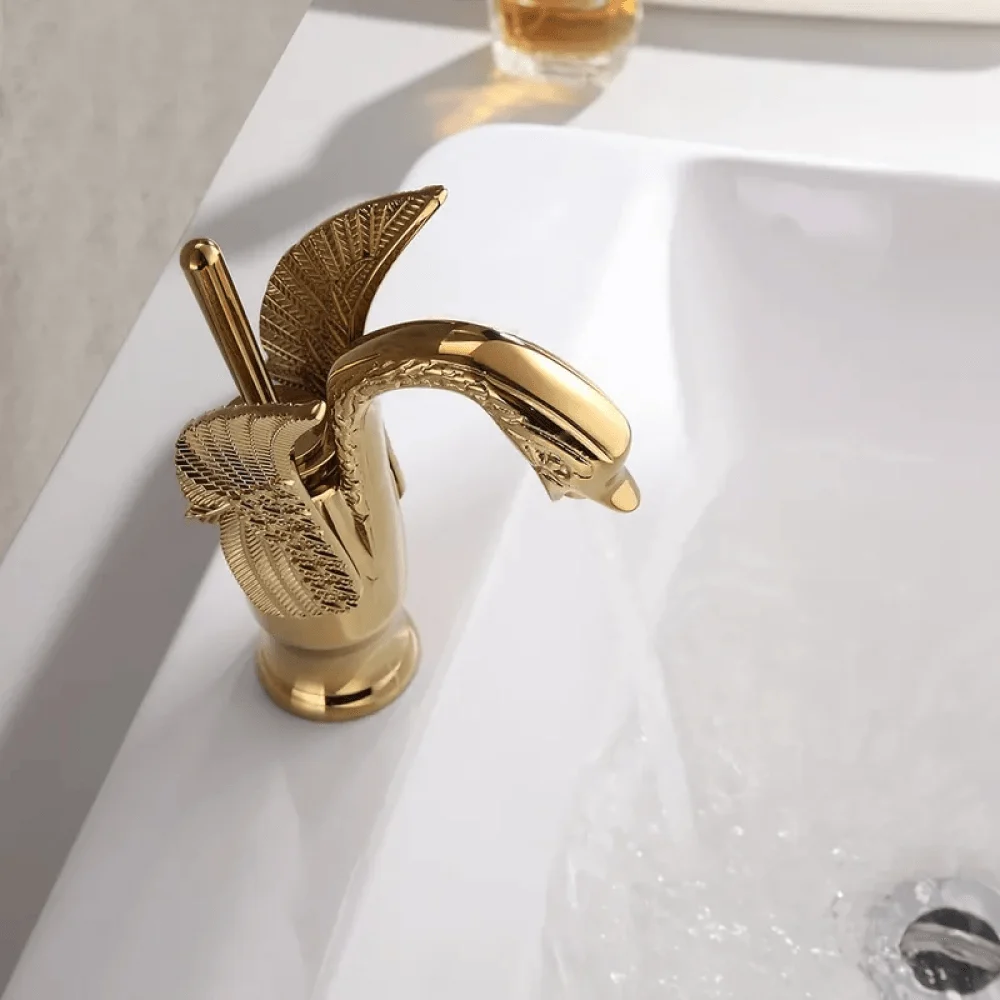 Swan Classic Style 1-Hole Bathroom Tap - Solid Brass -Bathlova